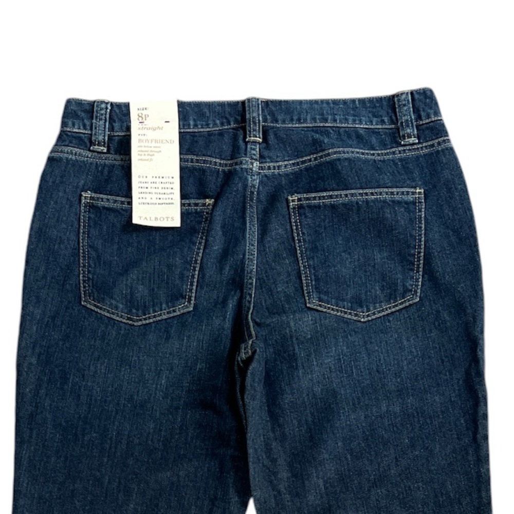 Talbots Women's Cotton Boyfriend Straight Leg Jeans Size 8 Petite NEW - Picture 7 of 12